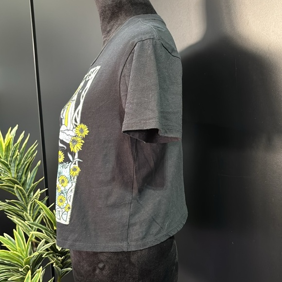 Graphic Black Tee with Colorful Print - Picture 3 of 9